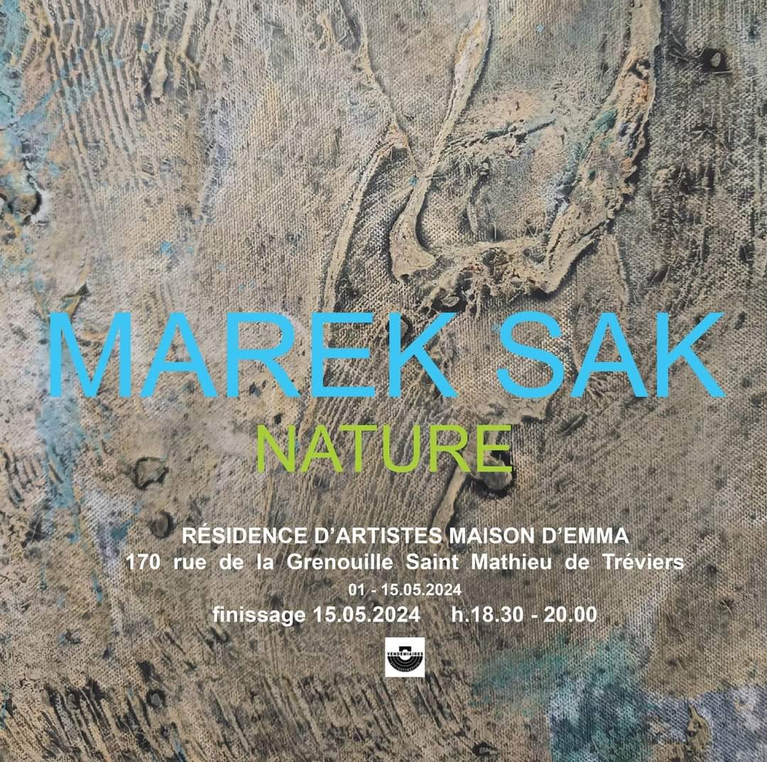 Plakat wernisażu Marka Saka