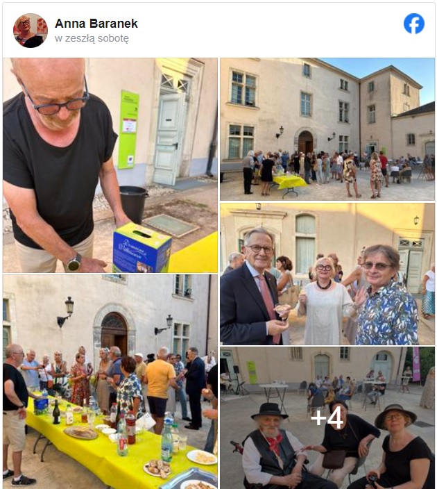 Printscreen z profilu P. Anny Baranek na temat wernisażu wystawy